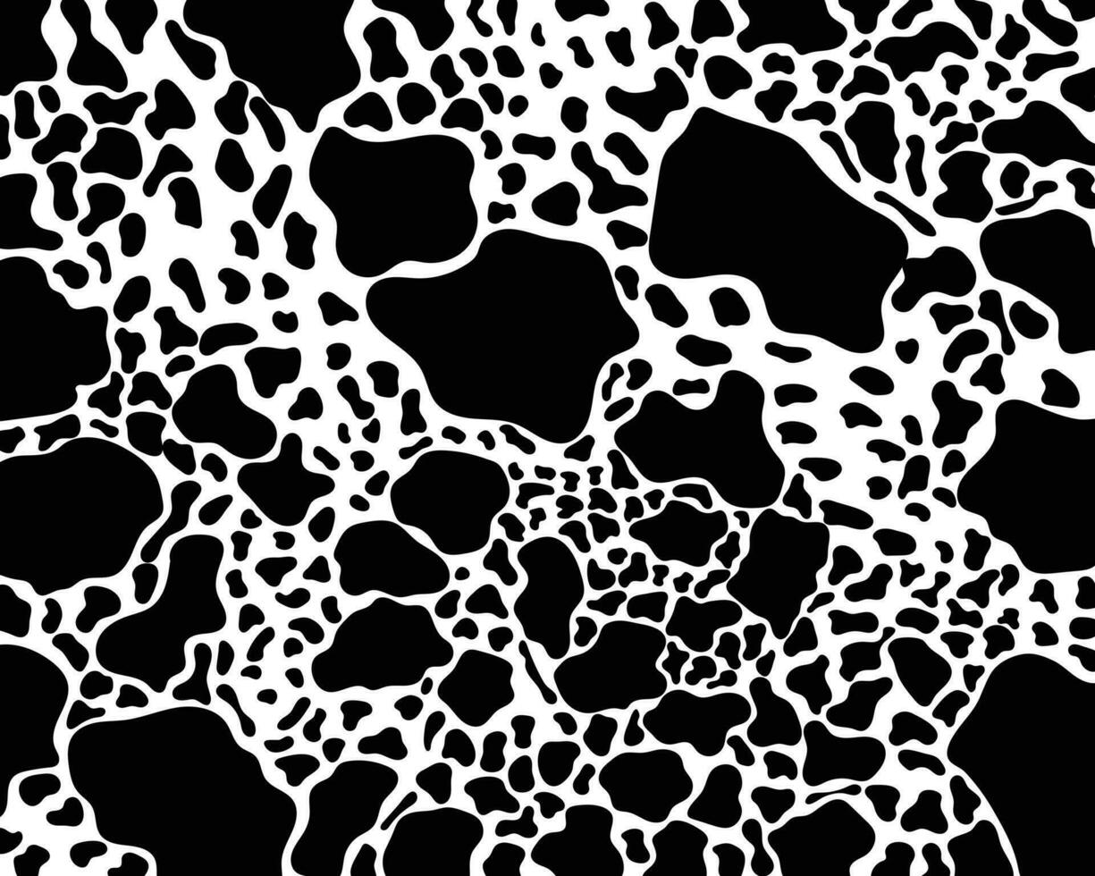 Cow black spots pattern seamless on a white background classic design. vector