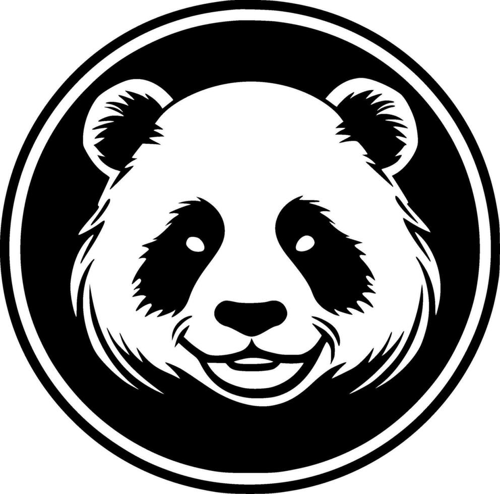 Panda, Minimalist and Simple Silhouette - Vector illustration