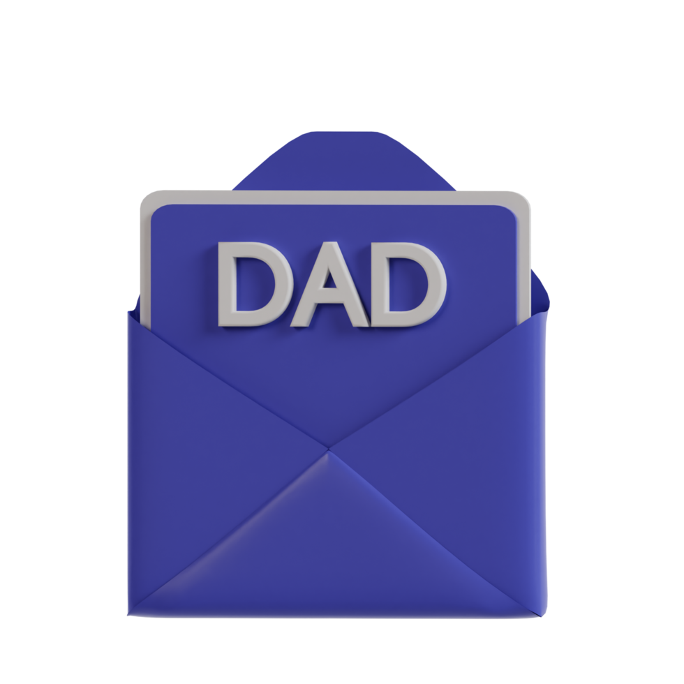 del padre día 3d icono elemento para ui ux o aplicaciones png