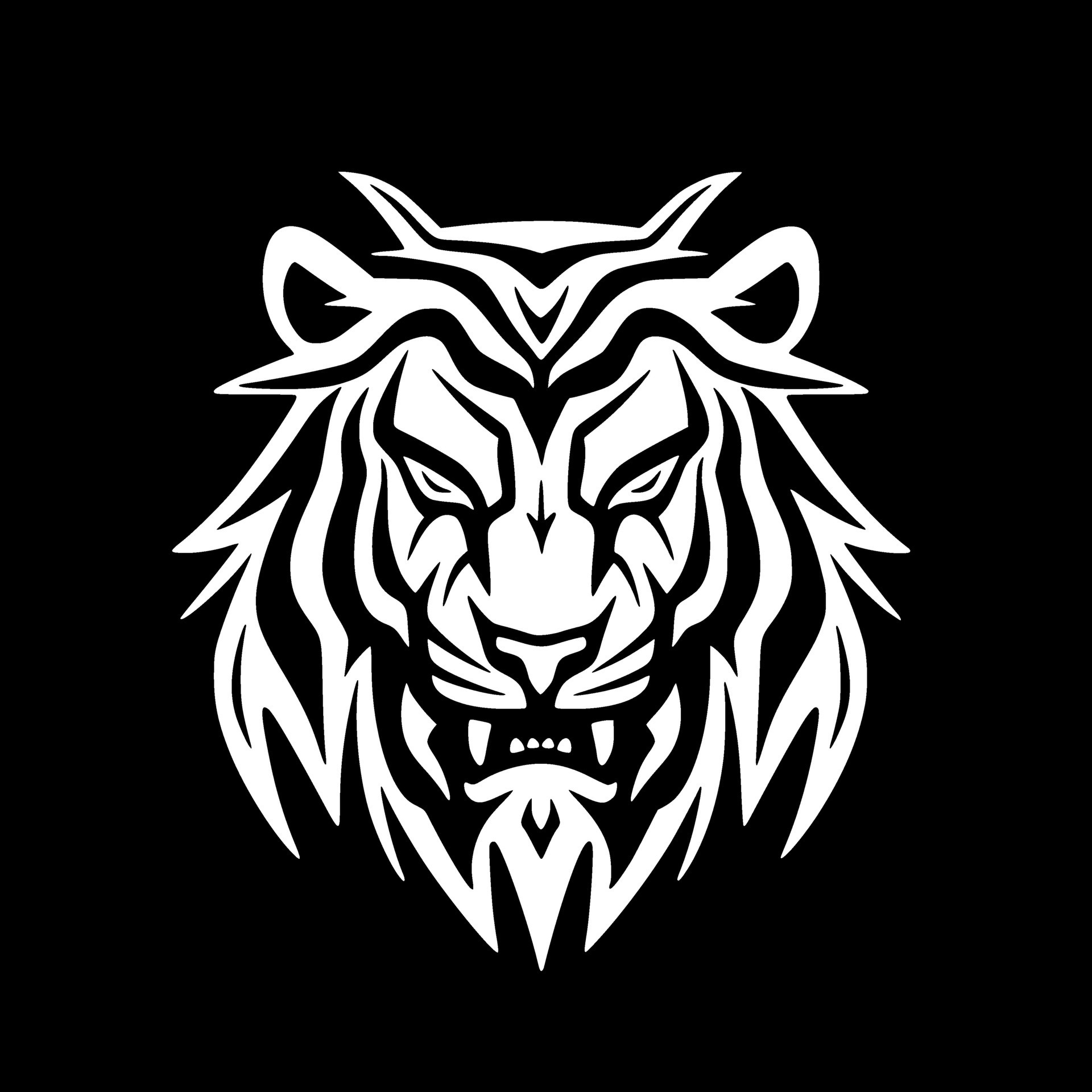 Tiger, Black and White Vector illustration 28170045 Vector Art at Vecteezy
