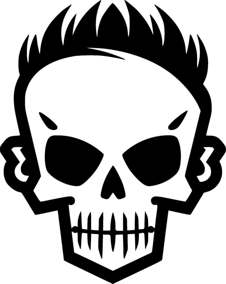 Skull, Minimalist and Simple Silhouette - Vector illustration