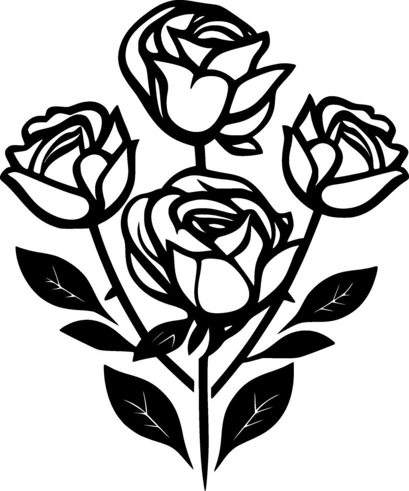 Roses - High Quality Vector Logo - Vector illustration ideal for T-shirt graphic