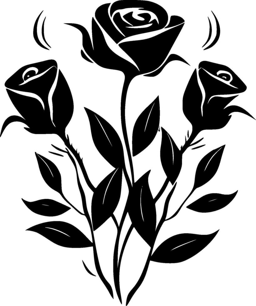 Roses - High Quality Vector Logo - Vector illustration ideal for T-shirt graphic
