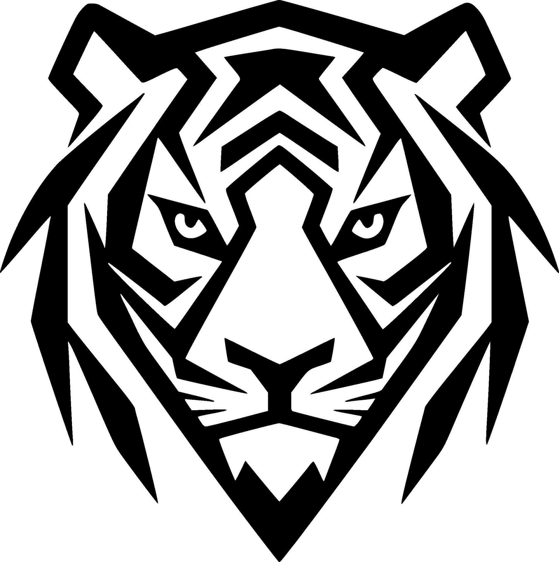 Tiger, Black and White Vector illustration 28170354 Vector Art at Vecteezy