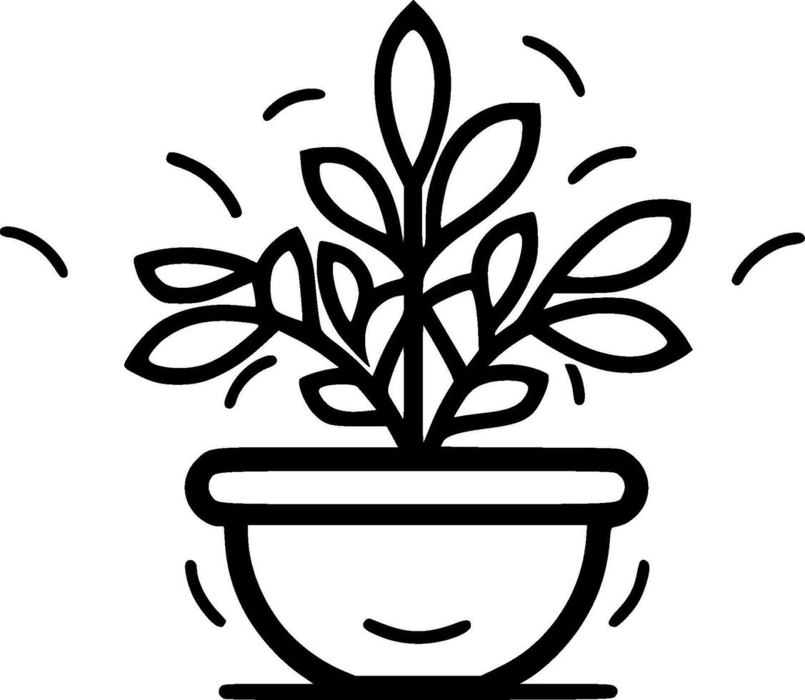 Plants, Minimalist and Simple Silhouette - Vector illustration