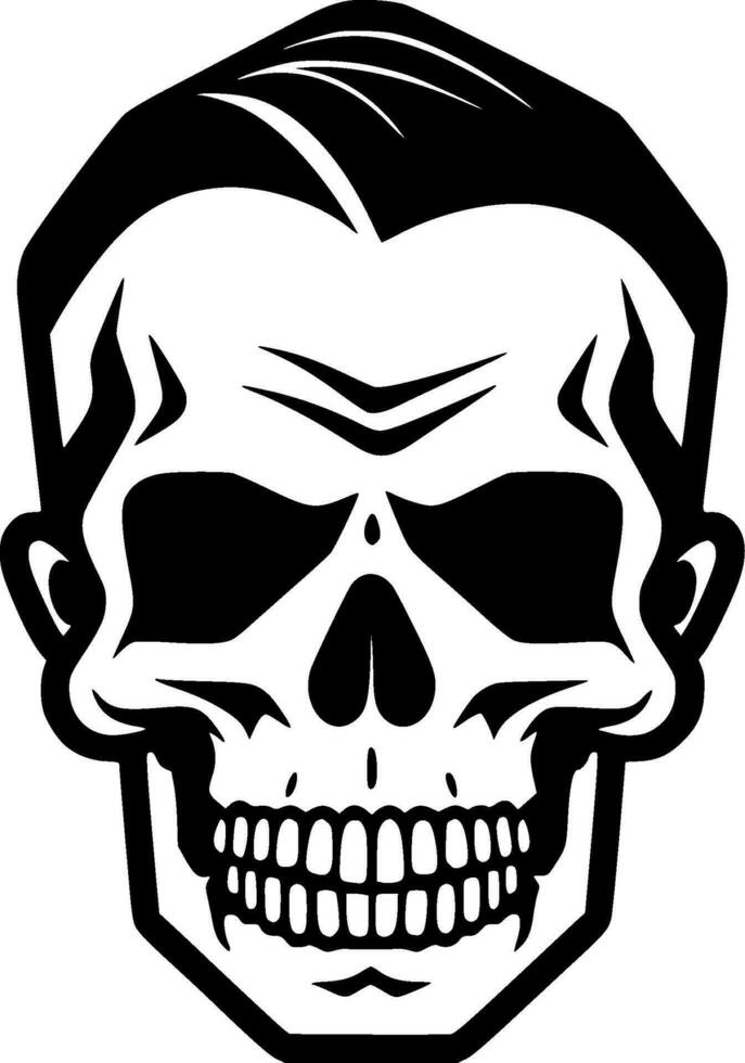 Skull, Minimalist and Simple Silhouette - Vector illustration