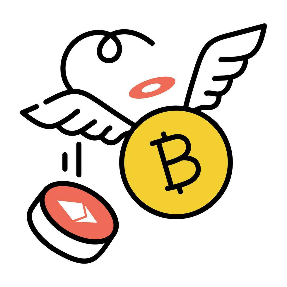 Trendy Bitcoin Loss vector