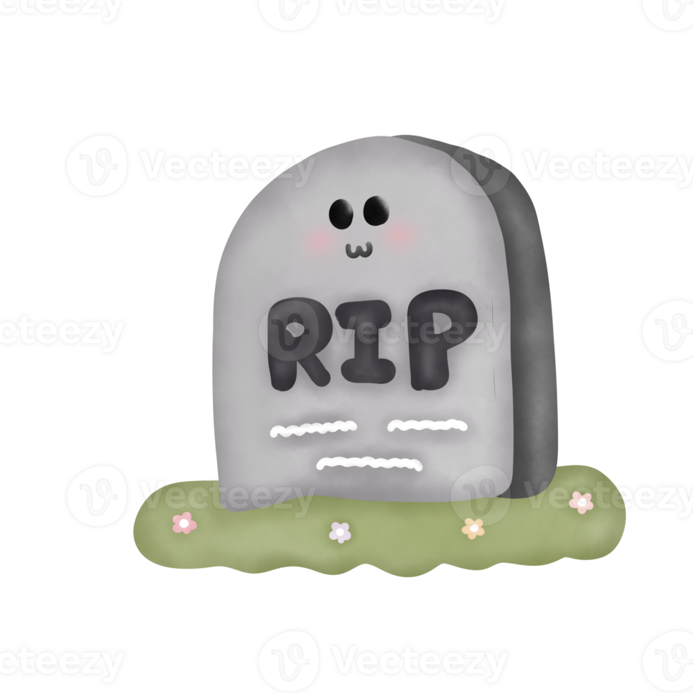 Rip Grave Cartoon Halloween 28153124 PNG