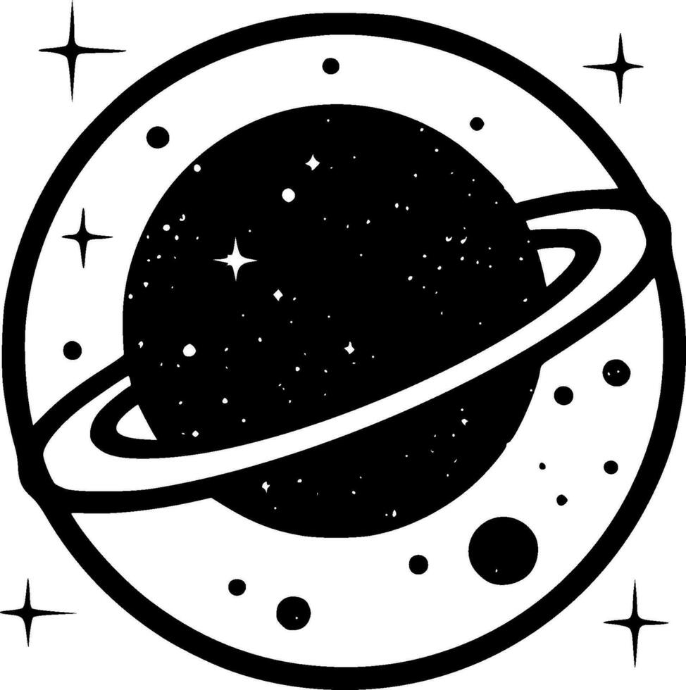 galaxia, minimalista y sencillo silueta - vector ilustración