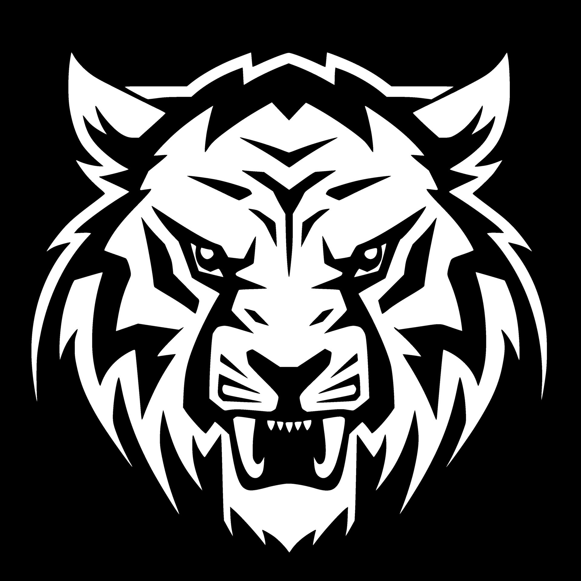 Tiger, Black and White Vector illustration 28170580 Vector Art at Vecteezy