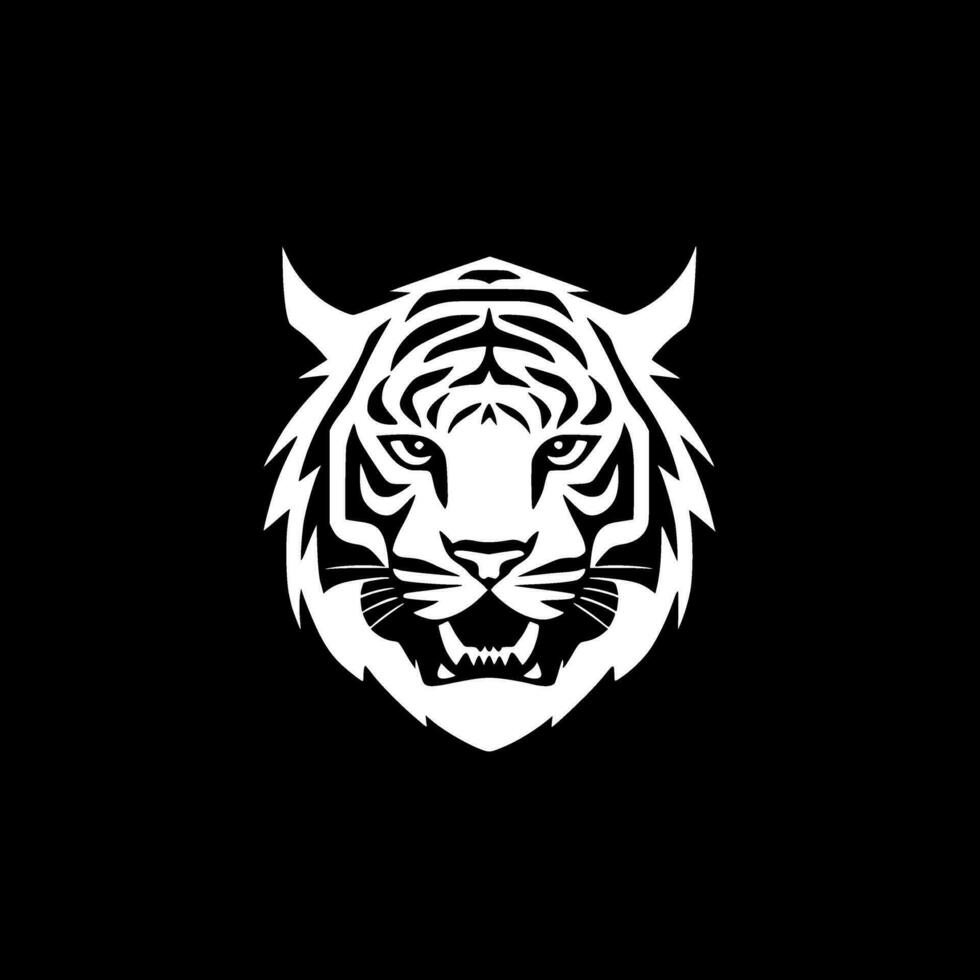 tigre, negro y blanco vector ilustración