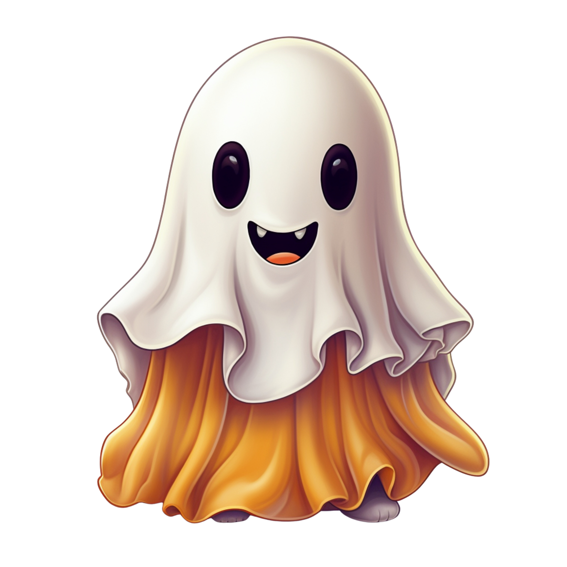 Halloween Cartoon Smiling Little Witch In A Pumpkin Costume With A halloween-cartoon-smiling-little-witch-in-a-pumpkin-costume-with-a
