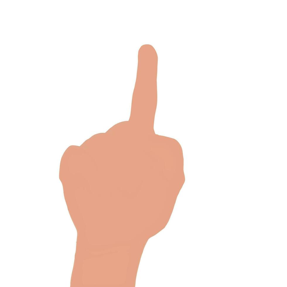 index finger on white background. Vector illustration