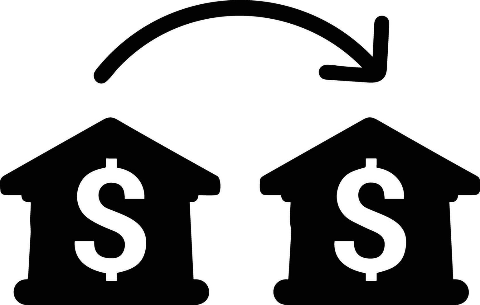 Bank finance icon symbol vector image. Illustration of the currency exchange investment financial saving bank design image