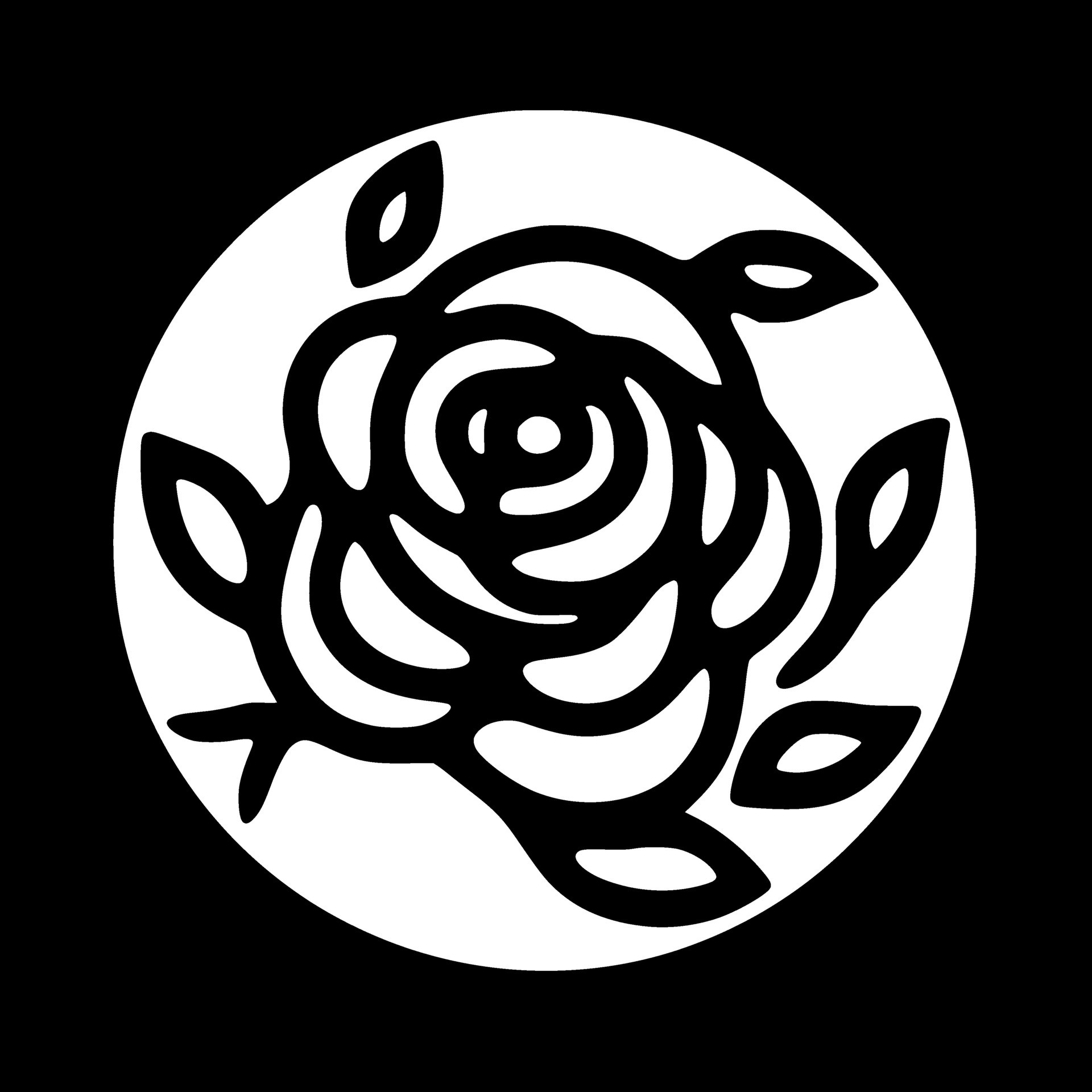 Rose, Black and White Vector illustration 28171615 Vector Art at Vecteezy