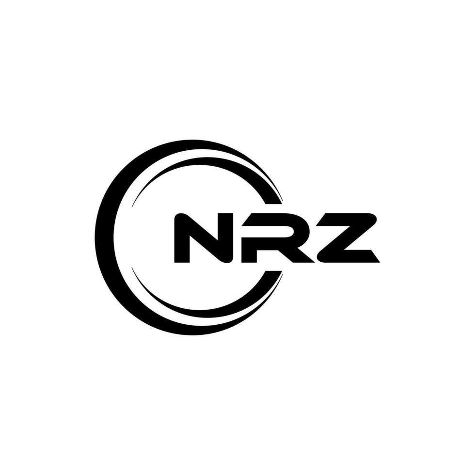 nrz logo diseño, inspiración para un único identidad. moderno elegancia y creativo diseño. filigrana tu éxito con el sorprendentes esta logo. vector