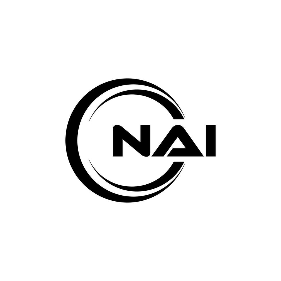 NAI Logo Design, Inspiration for a Unique Identity. Modern Elegance and Creative Design. Watermark Your Success with the Striking this Logo. vector