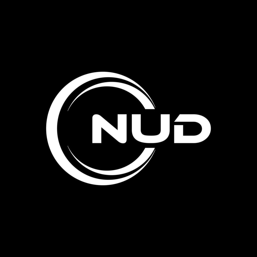 NUD Logo Design, Inspiration for a Unique Identity. Modern Elegance and Creative Design. Watermark Your Success with the Striking this Logo. vector