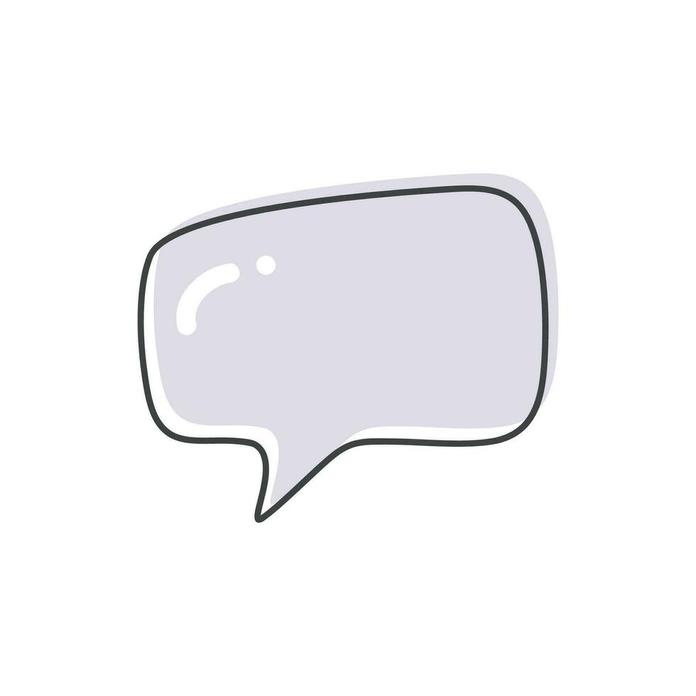 Abstract hand drawn speech bubble isolated vector illustration.