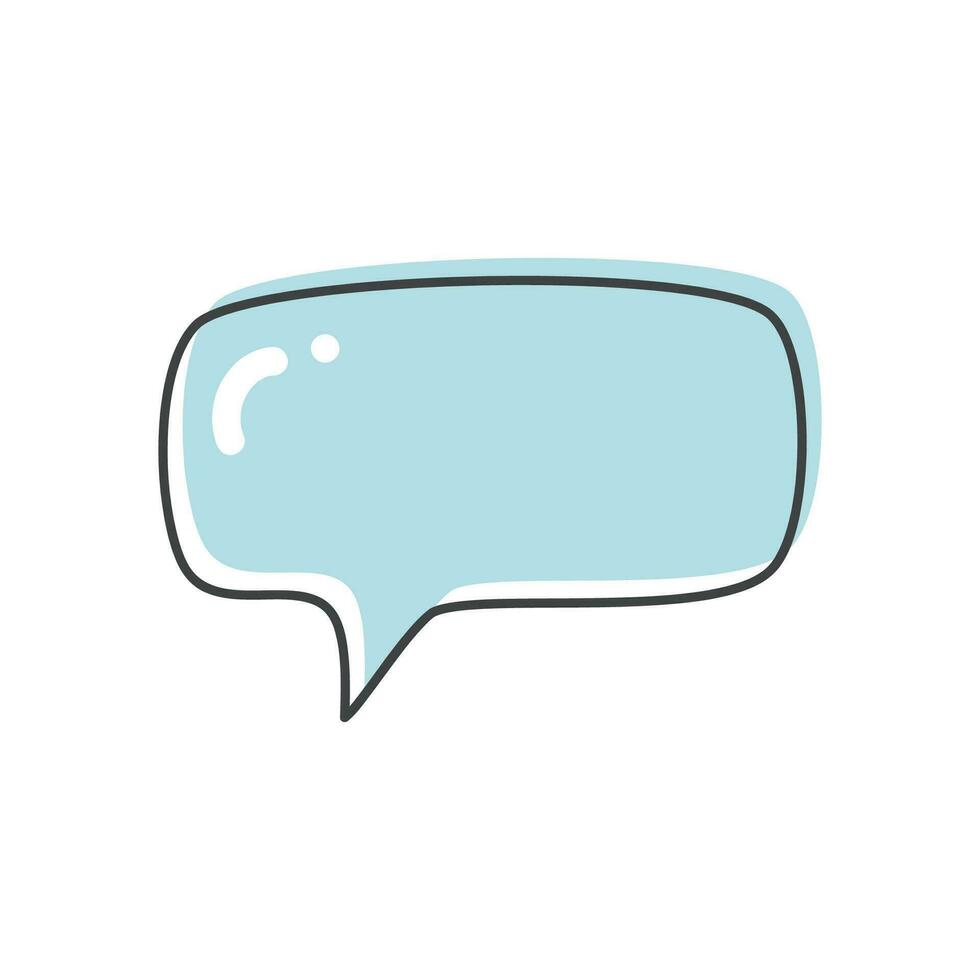 Abstract hand drawn speech bubble isolated vector illustration.