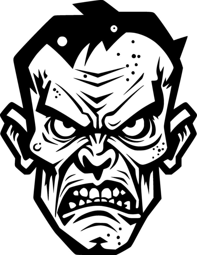 Zombie - Minimalist and Flat Logo - Vector illustration