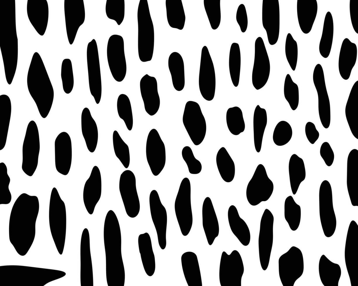 Dalmatian black spots pattern seamless on a white background classic design. vector