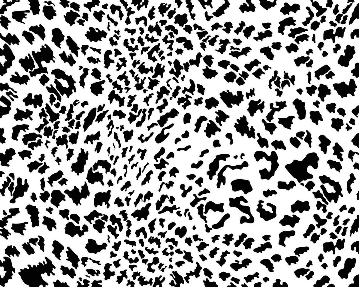 Leopard seamless pattern seamless for printing, cutting stickers, cover, wall stickers, home decorate and more. Leopard black spots on a white background classic design. vector