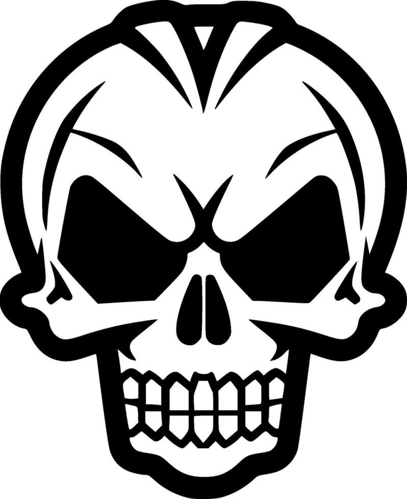 Skull, Minimalist and Simple Silhouette - Vector illustration