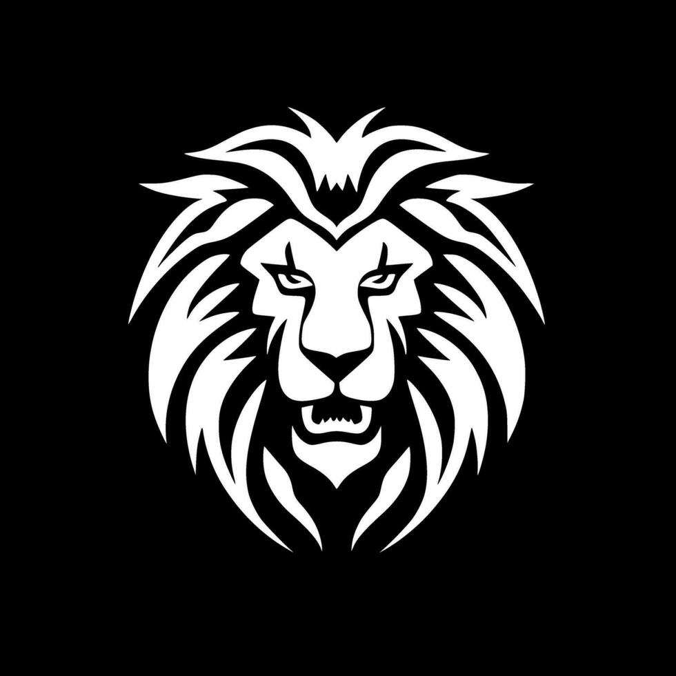 león - minimalista y plano logo - vector ilustración