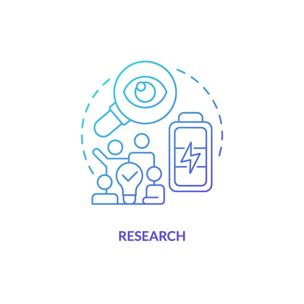Gradient research concept, isolated vector, thin line icon representing carbon border adjustment. vector
