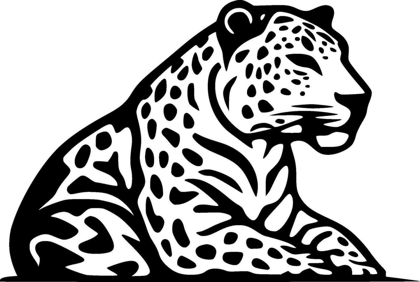 leopardo - minimalista y plano logo - vector ilustración