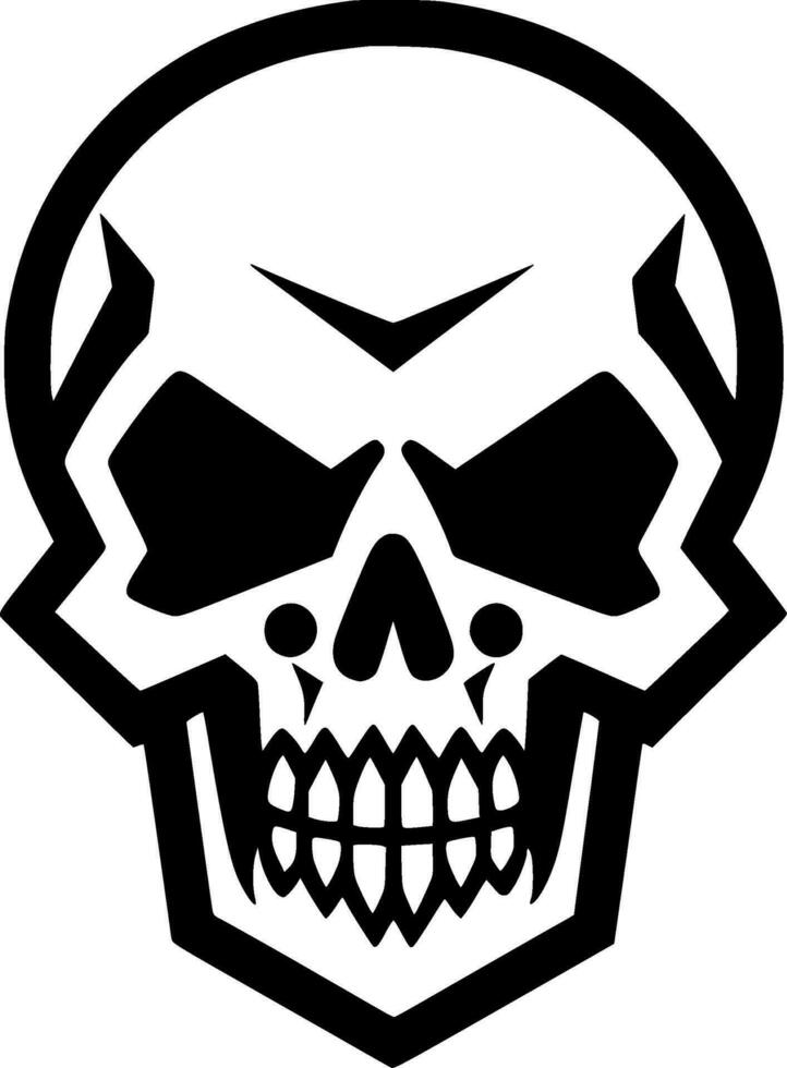 Skull - Black and White Isolated Icon - Vector illustration