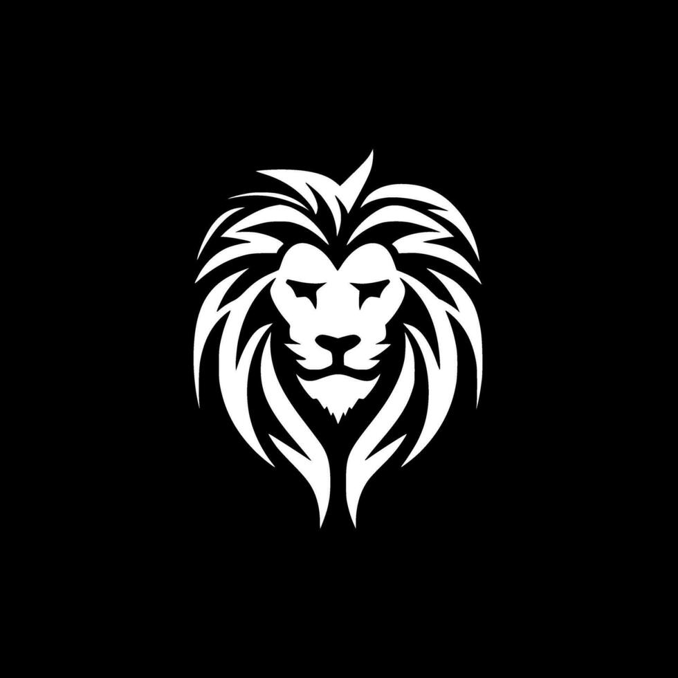 Lion, Minimalist and Simple Silhouette - Vector illustration