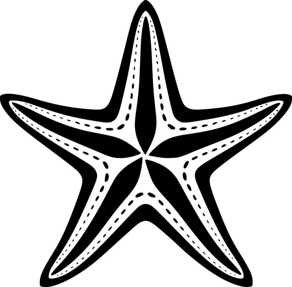 estrella de mar, minimalista y sencillo silueta - vector ilustración