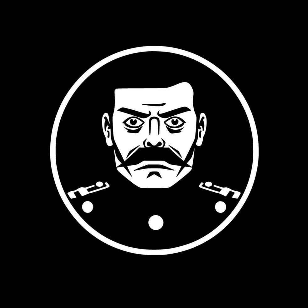 militar - negro y blanco aislado icono - vector ilustración