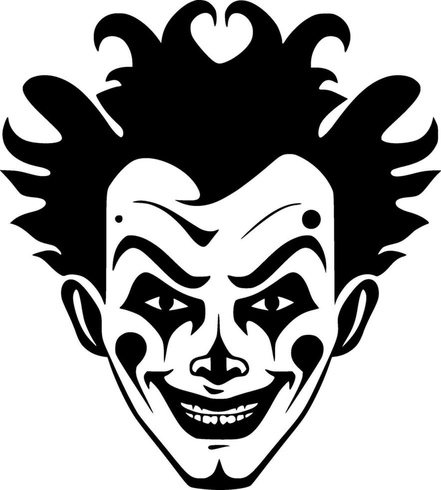 Clown, Minimalist and Simple Silhouette - Vector illustration