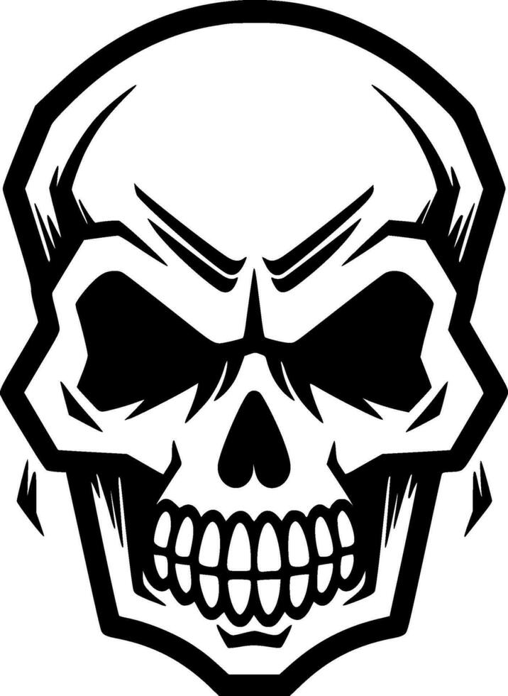 Skull, Minimalist and Simple Silhouette - Vector illustration