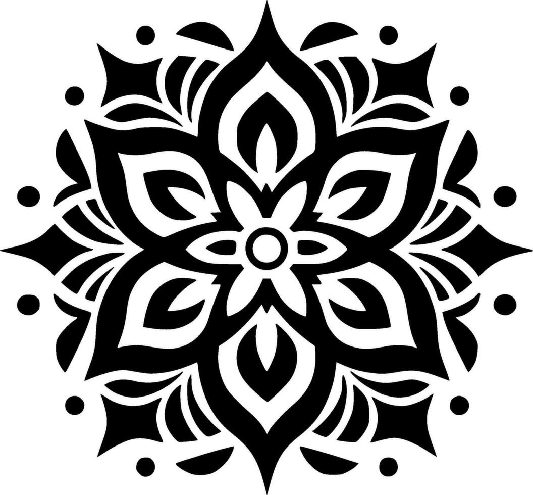 Mandala - Minimalist and Flat Logo - Vector illustration