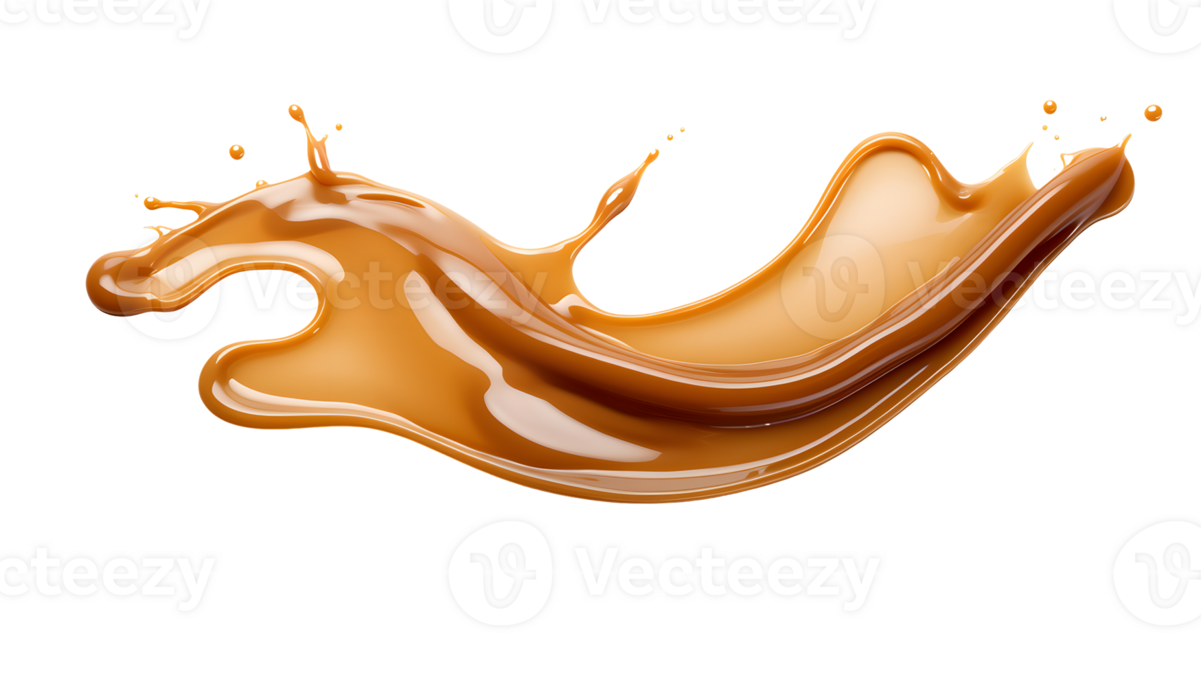 Caramel splash. AI Generated png