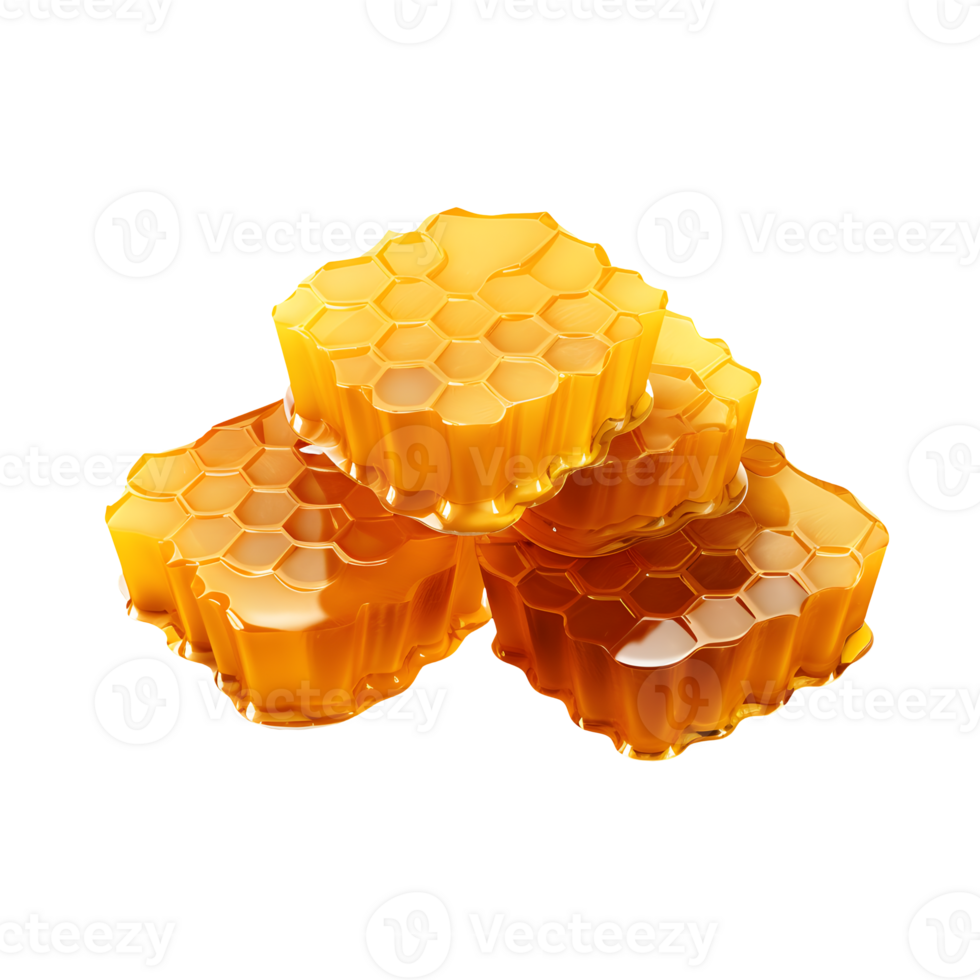 Honeycomb slice closeup. AI Generated png