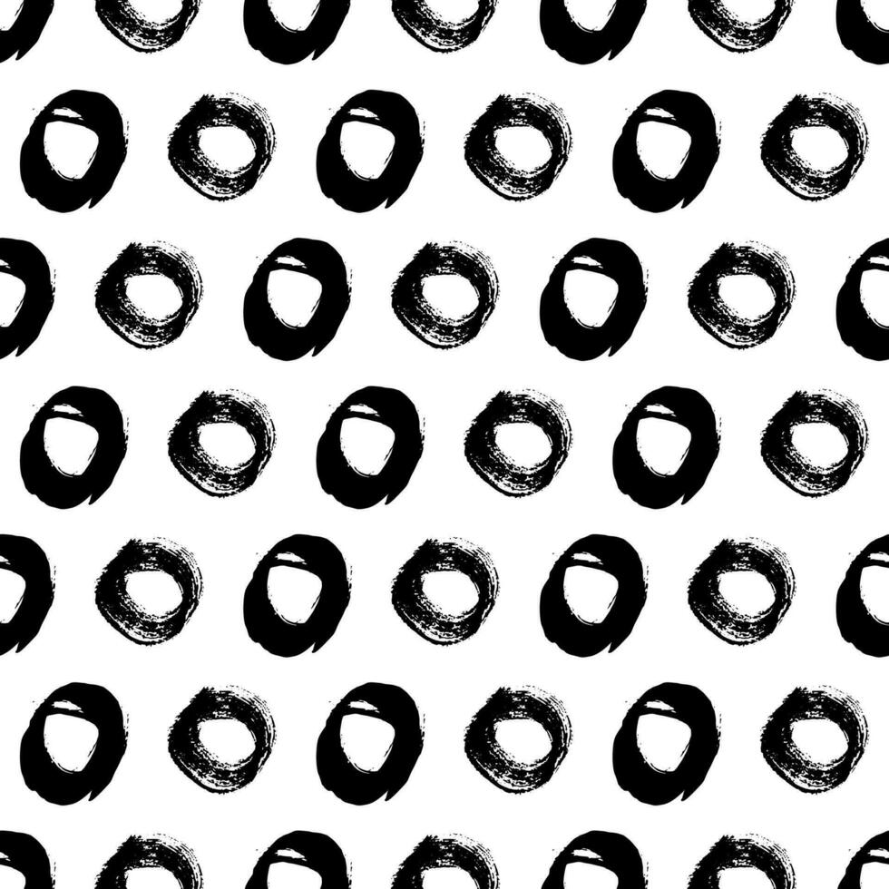 Seamless pattern with sketch circles shape vector