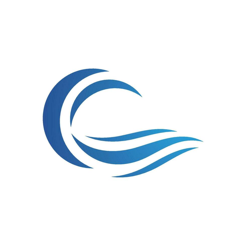 Water wave icon vector