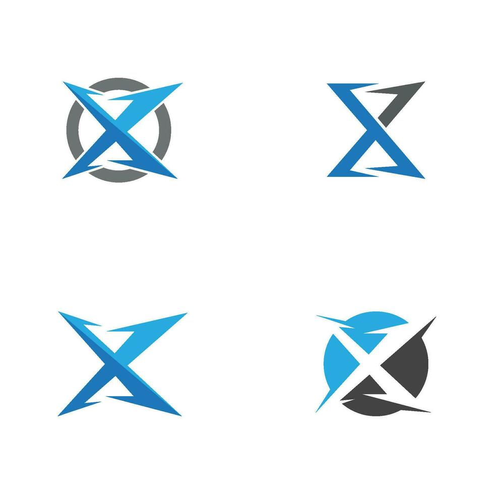 X Letter Logo Template vector icon