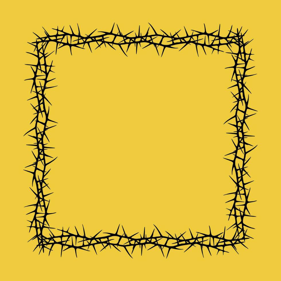 Thorny plant vector crown of thorns great graphic element for your tattoo poster logo design