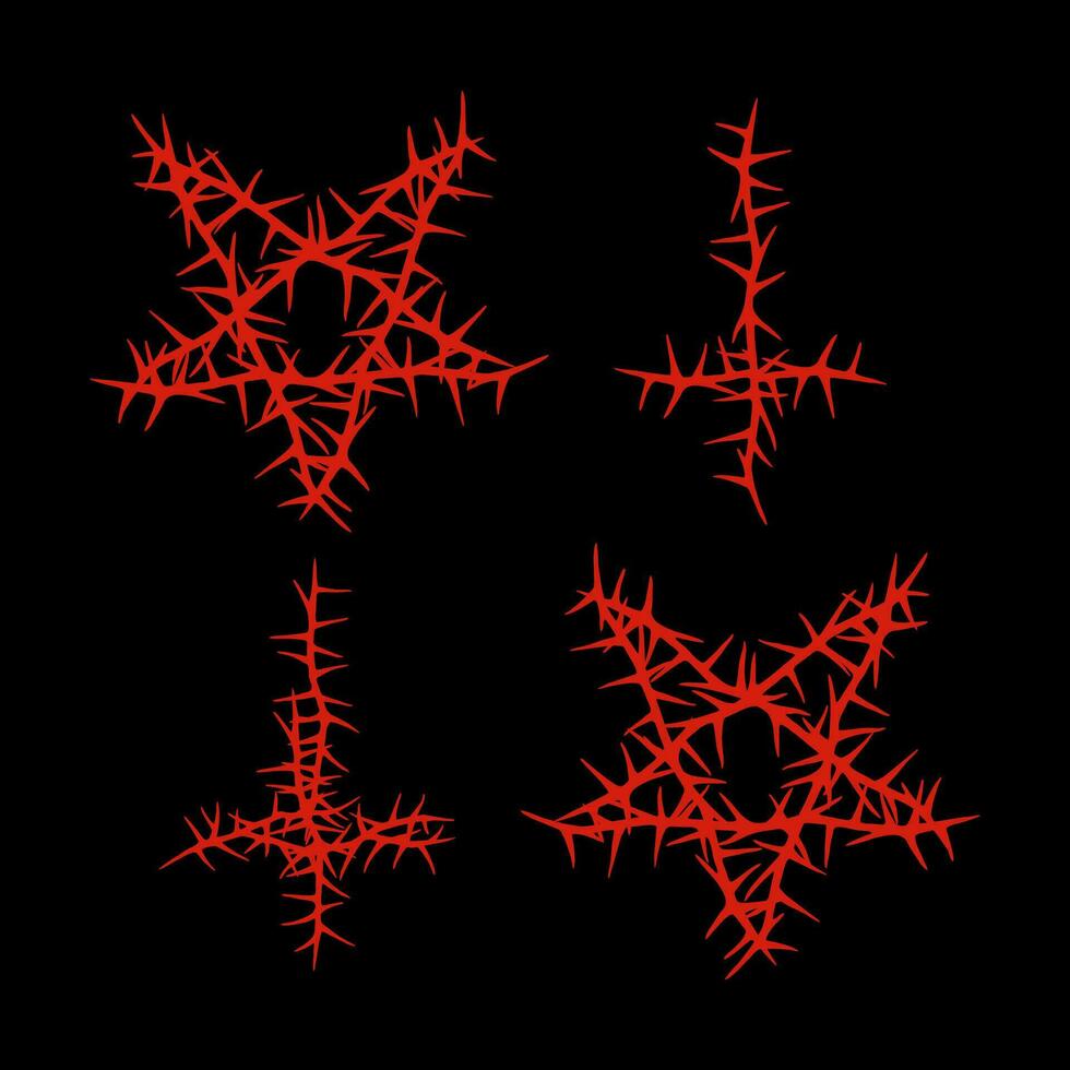 Satanic symbols medieval occultism magic stamps sigils keys mystical symbols knots devil's cross sigil lucifer vector