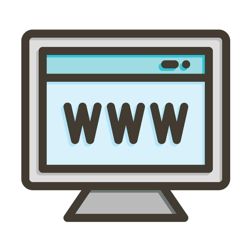 Website Vector Thick Line Filled Colors Icon For Personal And Commercial Use.