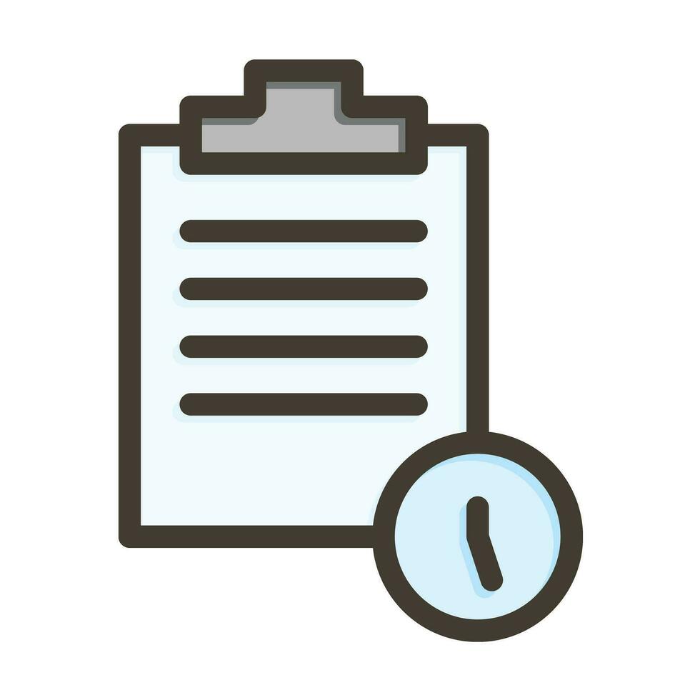 agenda vector grueso línea lleno colores icono para personal y comercial usar.