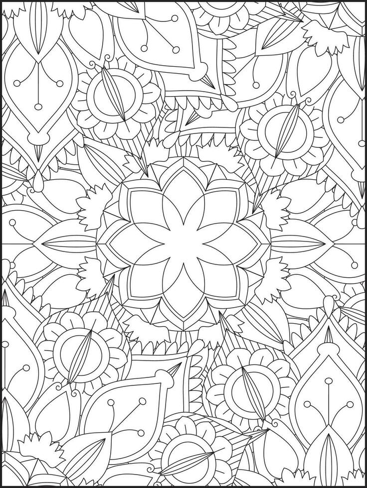 mándala mandala colorante paginas floral mandala colorante paginas flor vector