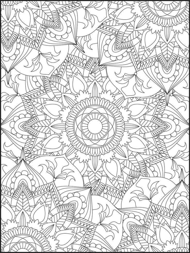 Mandala. Mandala Coloring Pages. Floral Mandala Coloring Pages. Flower vector