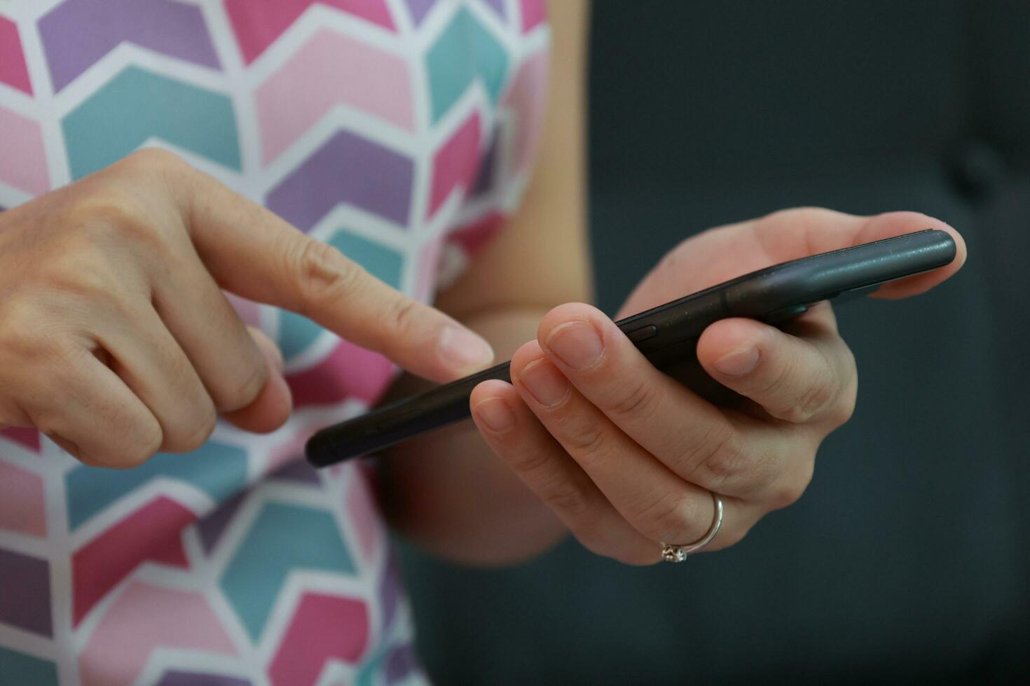 Using phone, mobile phone in hand photo